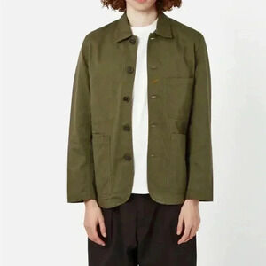 Street  Style Universal Works Bakers Chore Nylon Army Green Utility LS jacket S